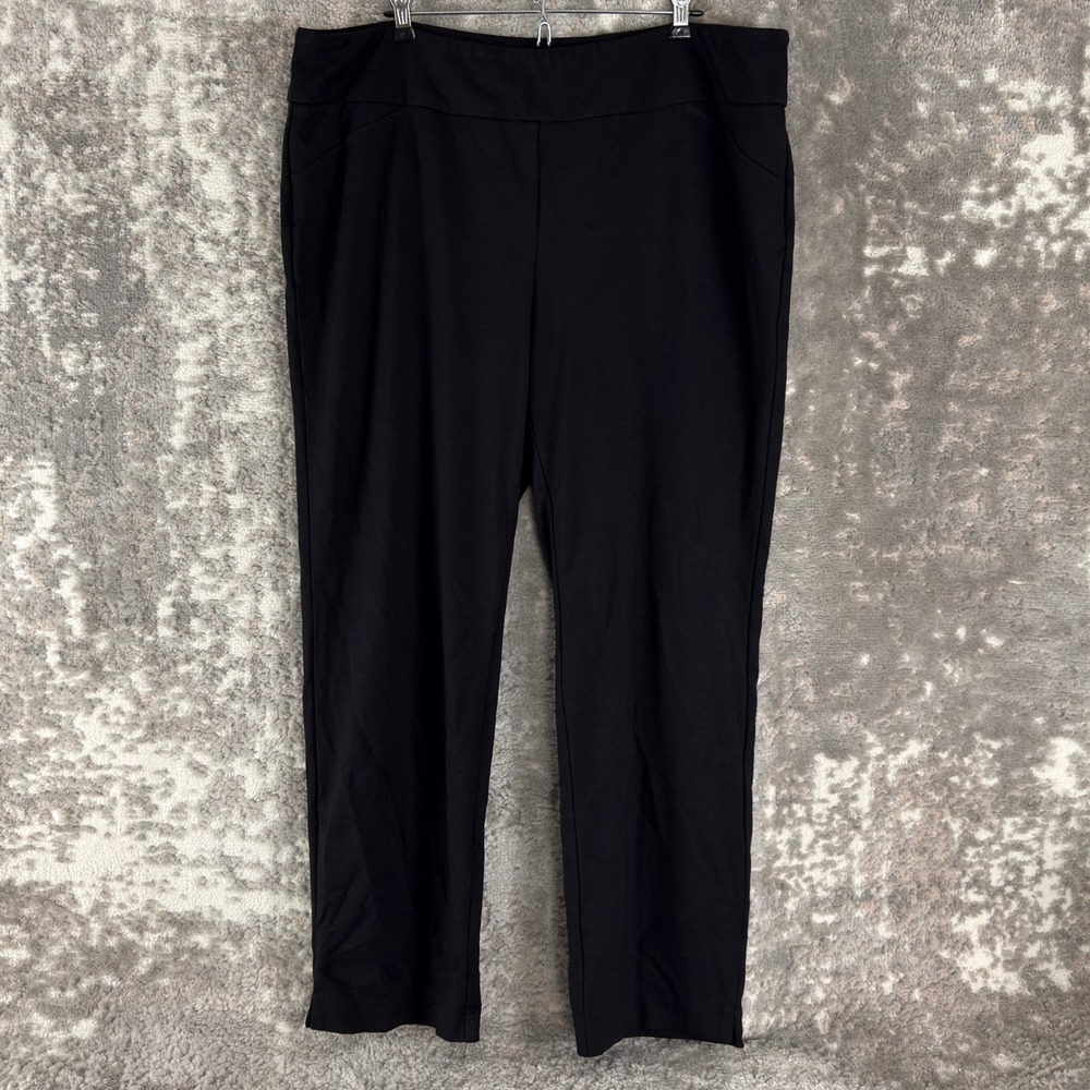 Charter Club Plus Size 20W Cambridge Slim Pull On Stretch Pants Black Women